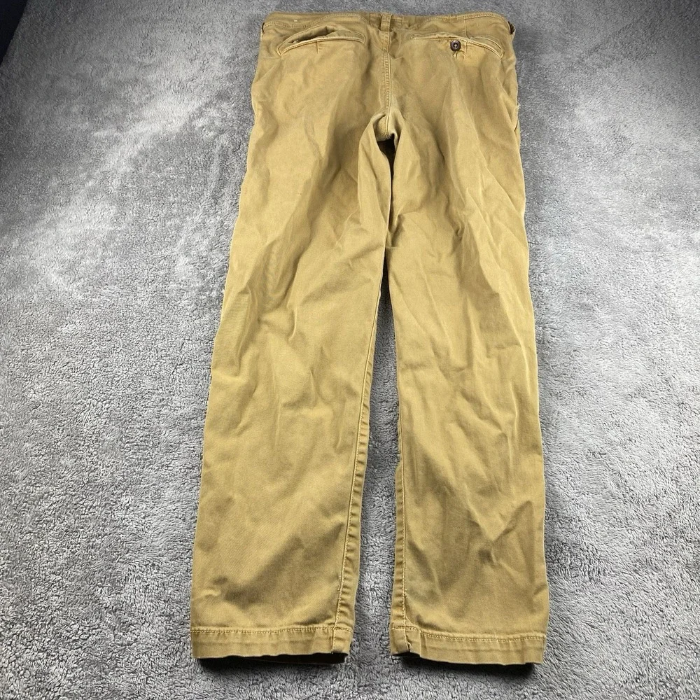 American Eagle Extreme Flex Slim Straight Pants Mens 30x27 Tan